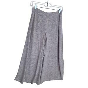 UNIQLO INES DE‎ LA FRESSANGE Paris Wide Leg Culottes Pants Dot Print Cream Blue